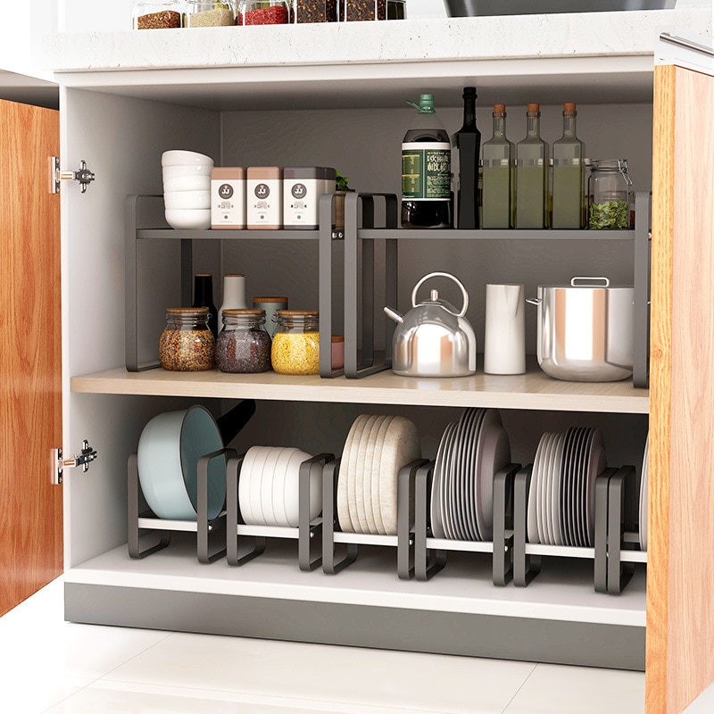 Kitchen Plate Organizer for Cabinet