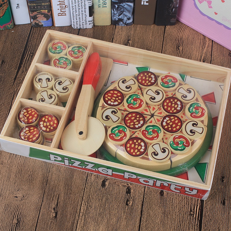 Kitchen Pretend Play Wooden Toy Pizza