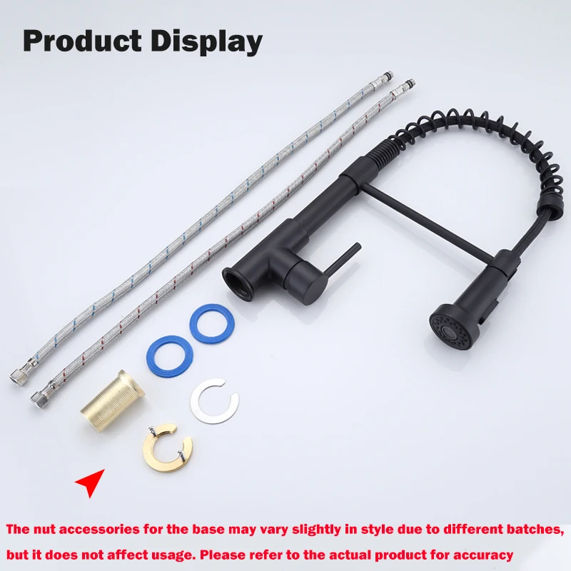 Kitchen Pull Down Spring Sink Faucet 360 Rotation Hot Cold Mixer Tap