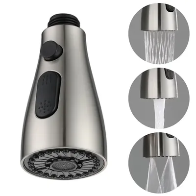 Kitchen Pull Out Faucet Sprayer Nozzle 3 Modes ABS Water Saving Bathroom Basin Sink Shower Spray Head For 1/2″