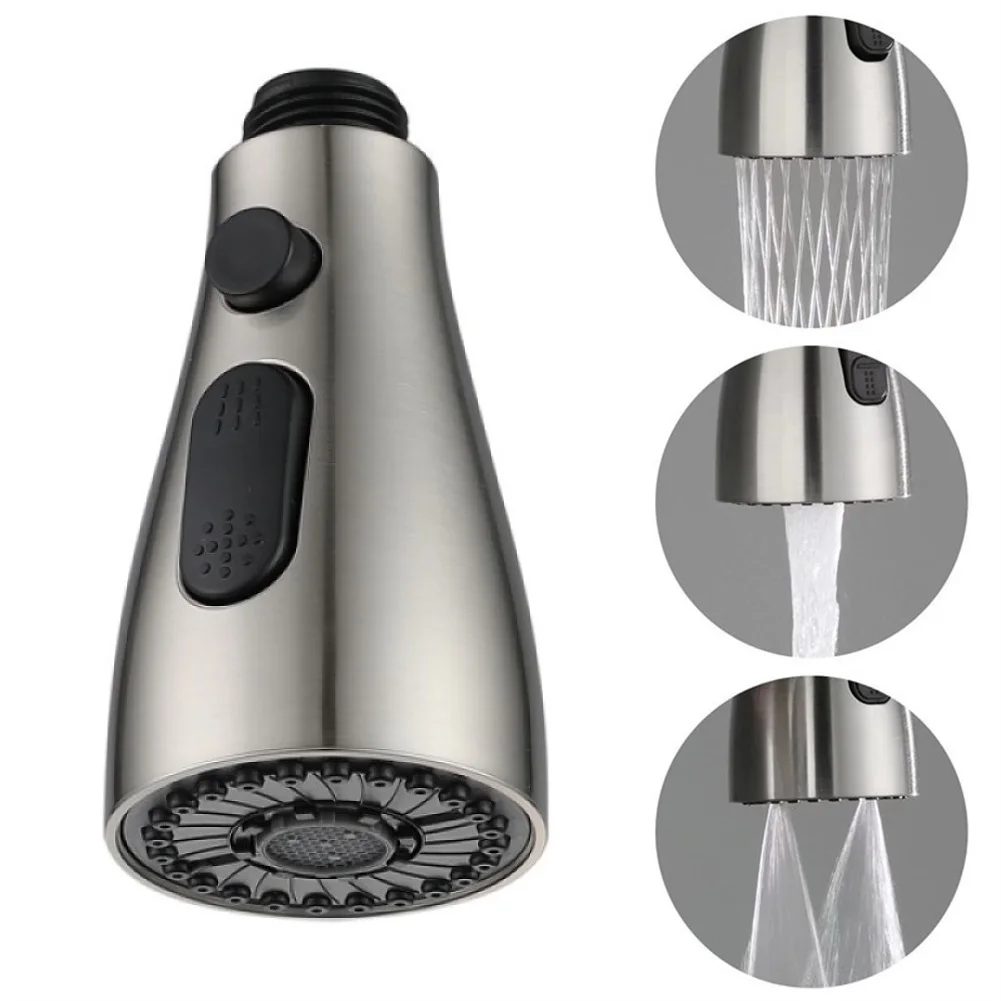 Kitchen Pull Out Faucet Sprayer Nozzle 3 Modes ABS Water Saving Bathroom Basin Sink Shower Spray Head For 1/2″ Kitchen Pull Out Faucet Sprayer Nozzle 3 Modes ABS Water Saving Bathroom Basin Sink Shower Spray Head For 1/2″