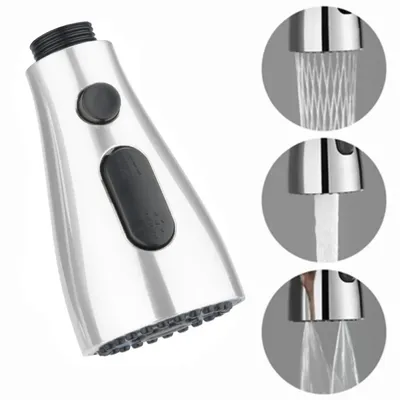 Kitchen Pull Out Faucet Sprayer Nozzle 3 Modes ABS Water Saving Bathroom Basin Sink Shower Spray Head For 1/2″