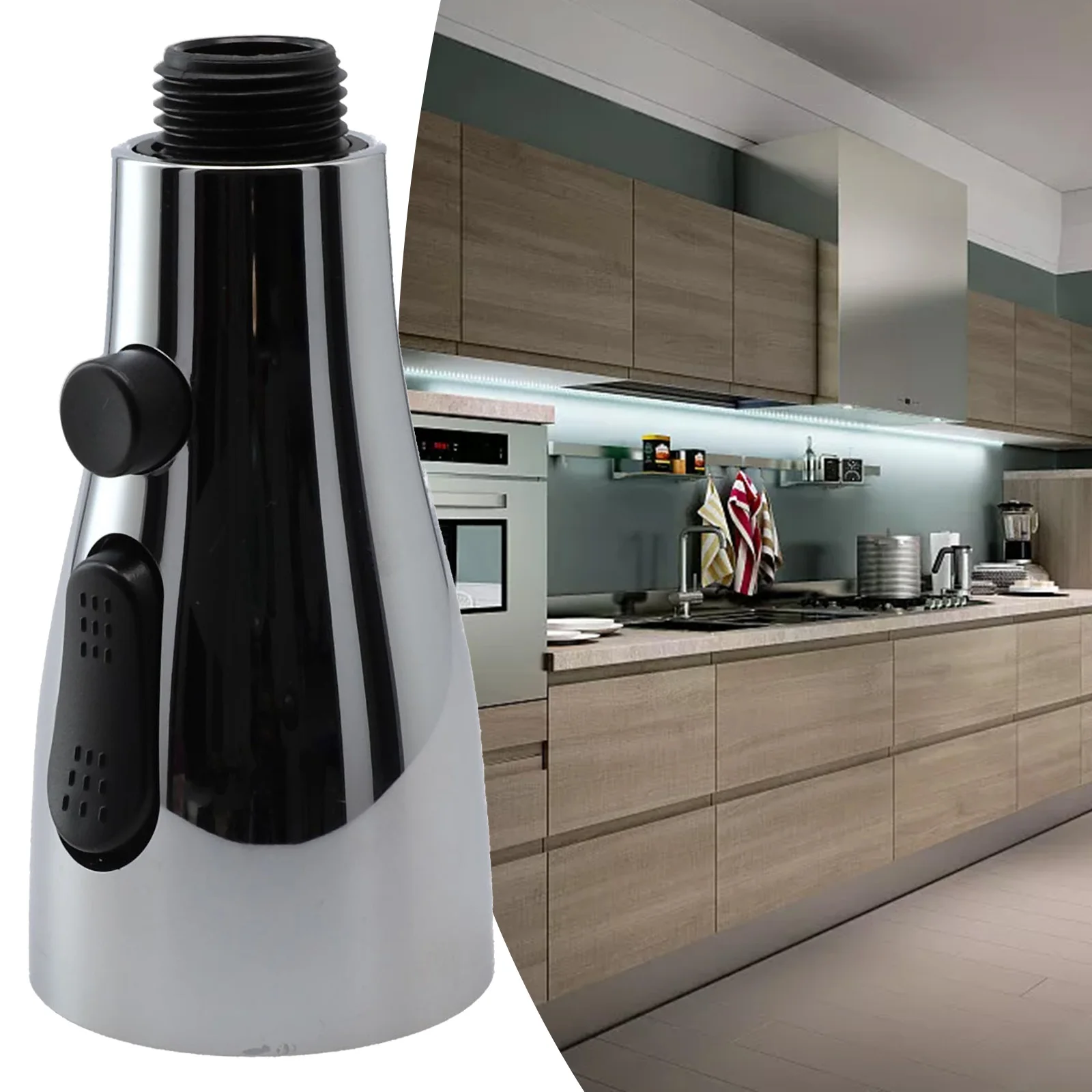 Kitchen Pull Out Faucet Sprayer Nozzle 3 Modes ABS Water Saving Bathroom Basin Sink Shower Spray Head For 1/2″