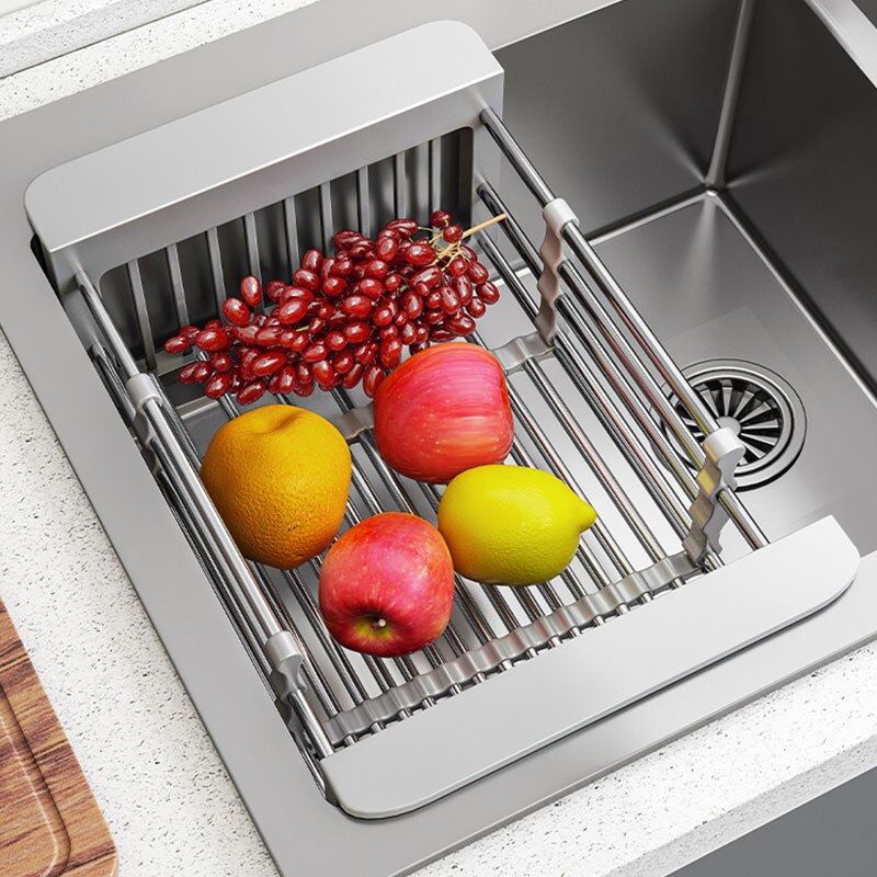 Kitchen Sink Drain Rack Dish Drain Rack Kitchen Basket Folding Drain Rack Stainless Steel Kitchen Sink Kitchen Washing Kitchen Sink Drain Rack Dish Drain Rack Kitchen Basket Folding Drain Rack Stainless Steel Kitchen Sink Kitchen Washing