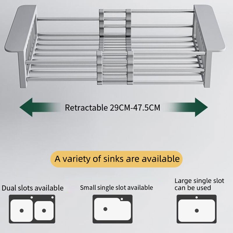 Kitchen Sink Drain Rack Dish Drain Rack Kitchen Basket Folding Drain Rack Stainless Steel Kitchen Sink Kitchen Washing Kitchen Sink Drain Rack Dish Drain Rack Kitchen Basket Folding Drain Rack Stainless Steel Kitchen Sink Kitchen Washing