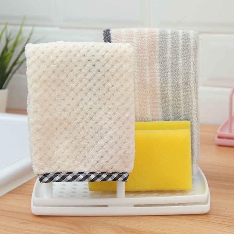 Kitchen Sponge Holder Rag Rack