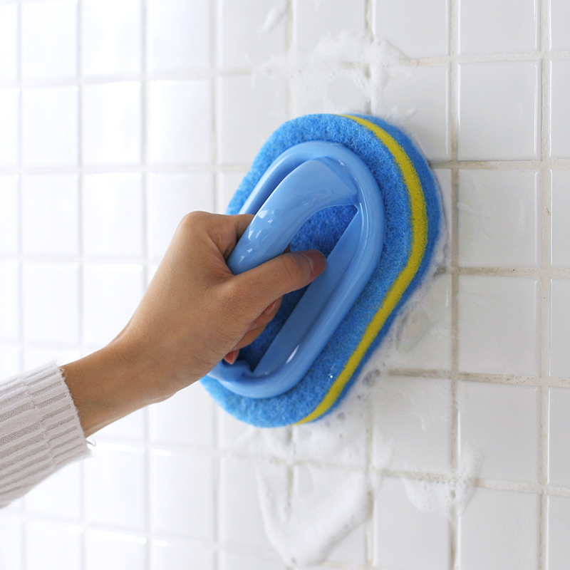 Kitchen Sponge Wipe with Handle Cleaning Brush Bathroom Tile Glass Cleaning Sponge Thickening Stain Removal Clean Brush Kitchen Sponge Wipe with Handle Cleaning Brush Bathroom Tile Glass Cleaning Sponge Thickening Stain Removal Clean Brush