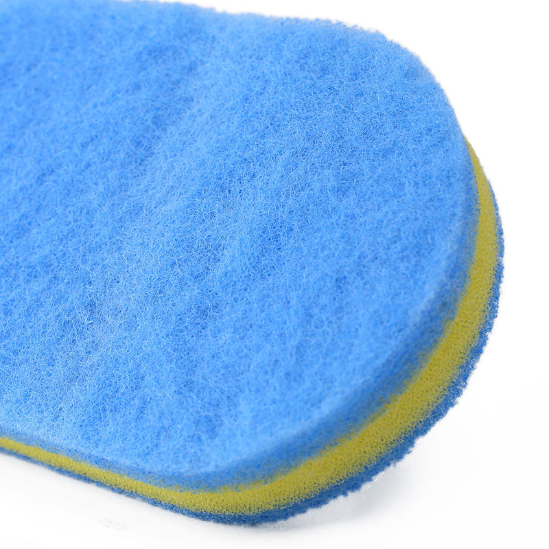 Kitchen Sponge Wipe with Handle Cleaning Brush Bathroom Tile Glass Cleaning Sponge Thickening Stain Removal Clean Brush