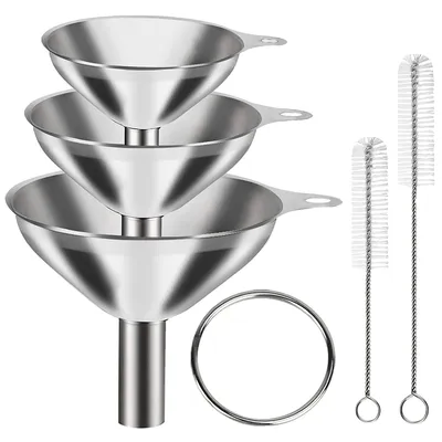 Kitchen Stainless Steel Funnels Set (6pcs)