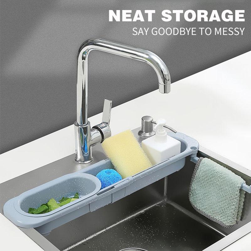 Kitchen Telescopic Sink Rack Drain