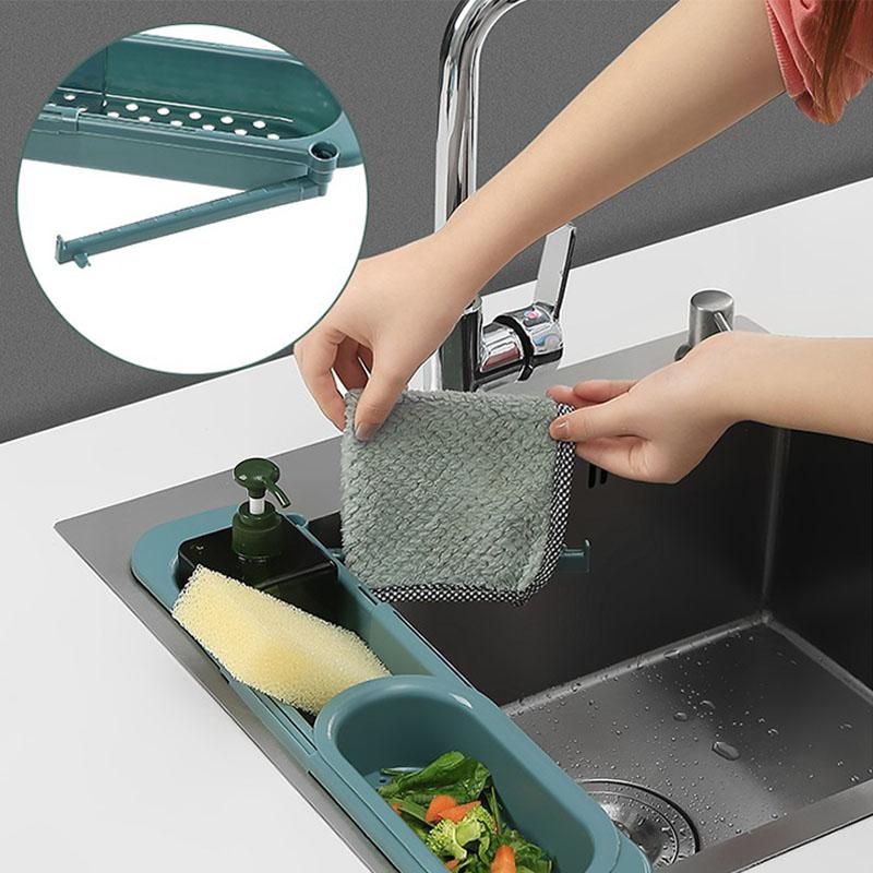 Kitchen Telescopic Sink Rack Drain