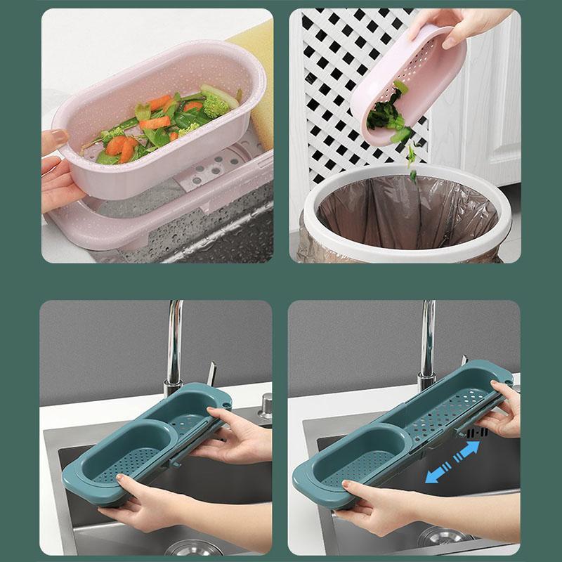 Kitchen Telescopic Sink Rack Drain