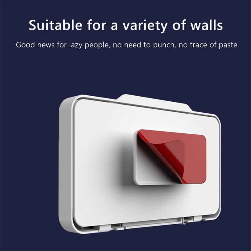 Kitchen Toilet Mobile Phone Holder Waterproof Touchable Case Wall Mounted Bath Bathroom Phone Shelves Storage Box