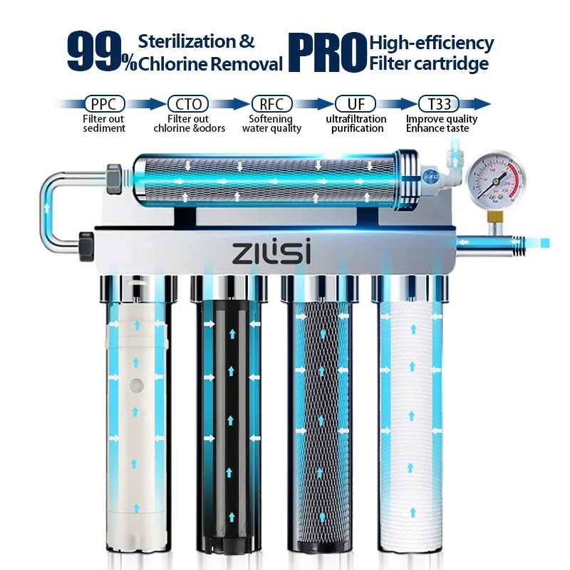 Kitchen Ultrafiltration Water Purifier Household Direct Drinking Water Purifier TapWater Purifier Five-Stage Water Kitchen Ultrafiltration Water Purifier Household Direct Drinking Water Purifier TapWater Purifier Five-Stage Water