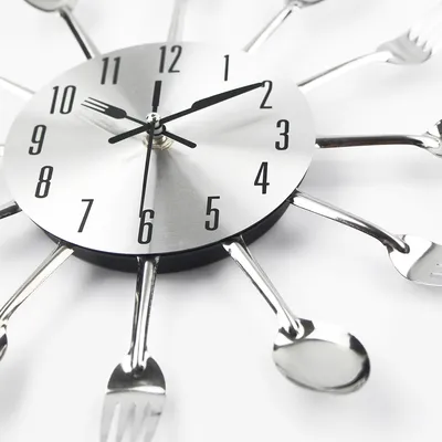 Kitchen Wall Clocks Cutlery Design