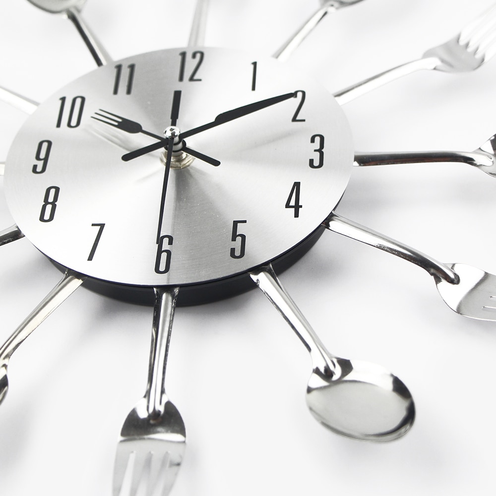 Kitchen Wall Clocks Cutlery Design