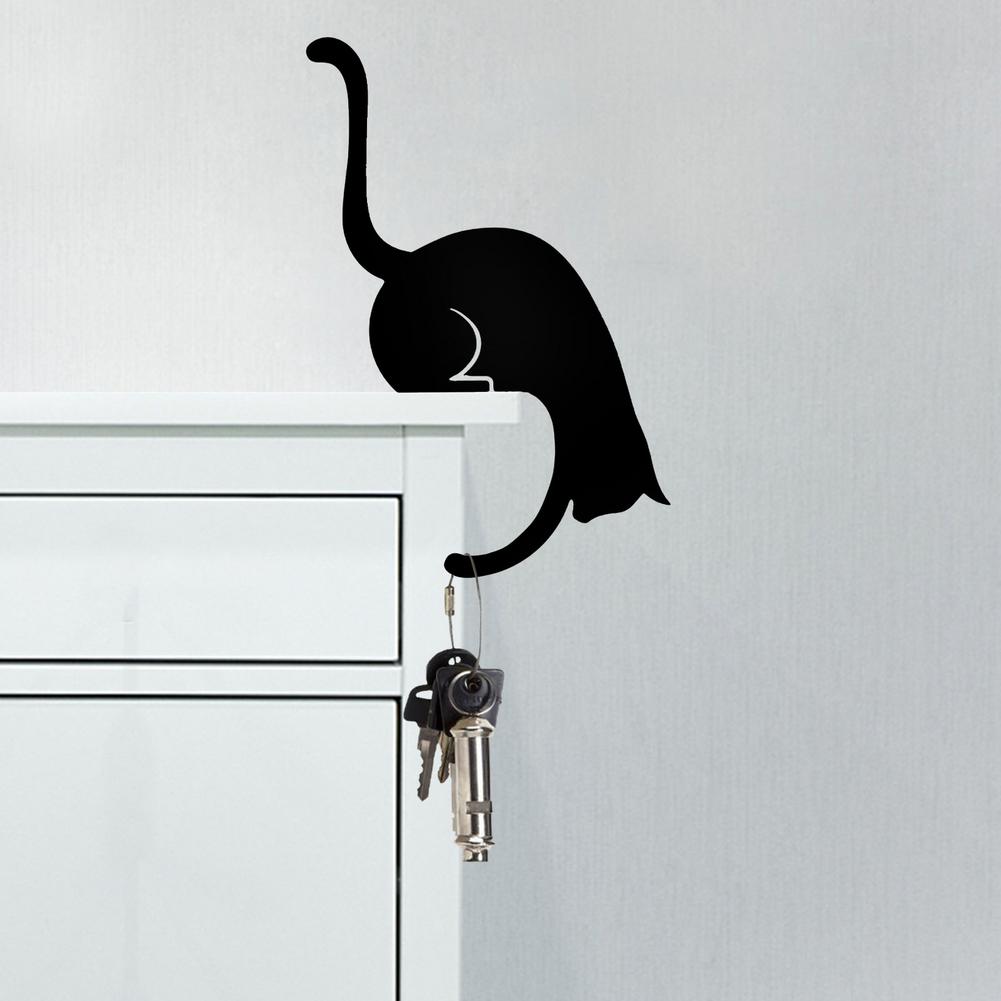 Kitchen Wall Door Metal Hook Key Hanger Cat Tail Monkey Shaped Decor Holder Clothes Storage Rack Seamless Hook Tool