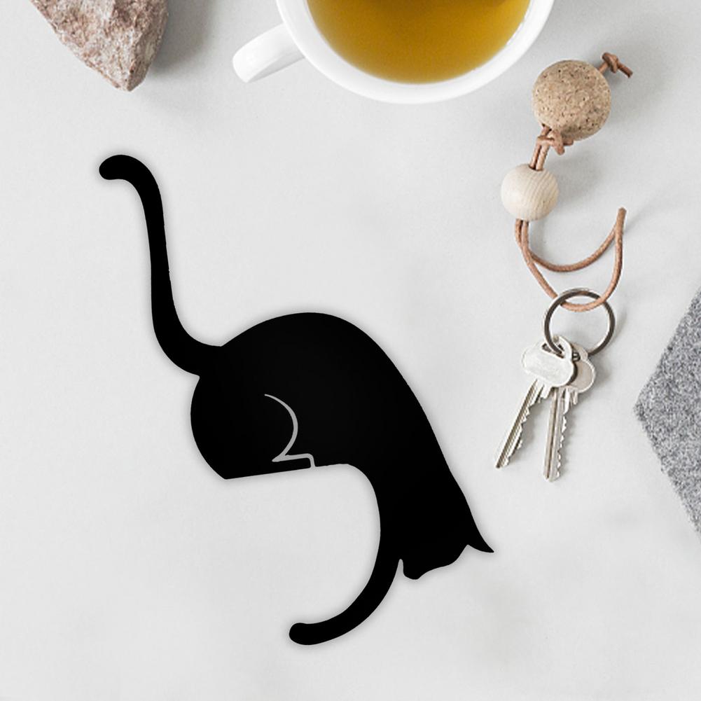 Kitchen Wall Door Metal Hook Key Hanger Cat Tail Monkey Shaped Decor Holder Clothes Storage Rack Seamless Hook Tool