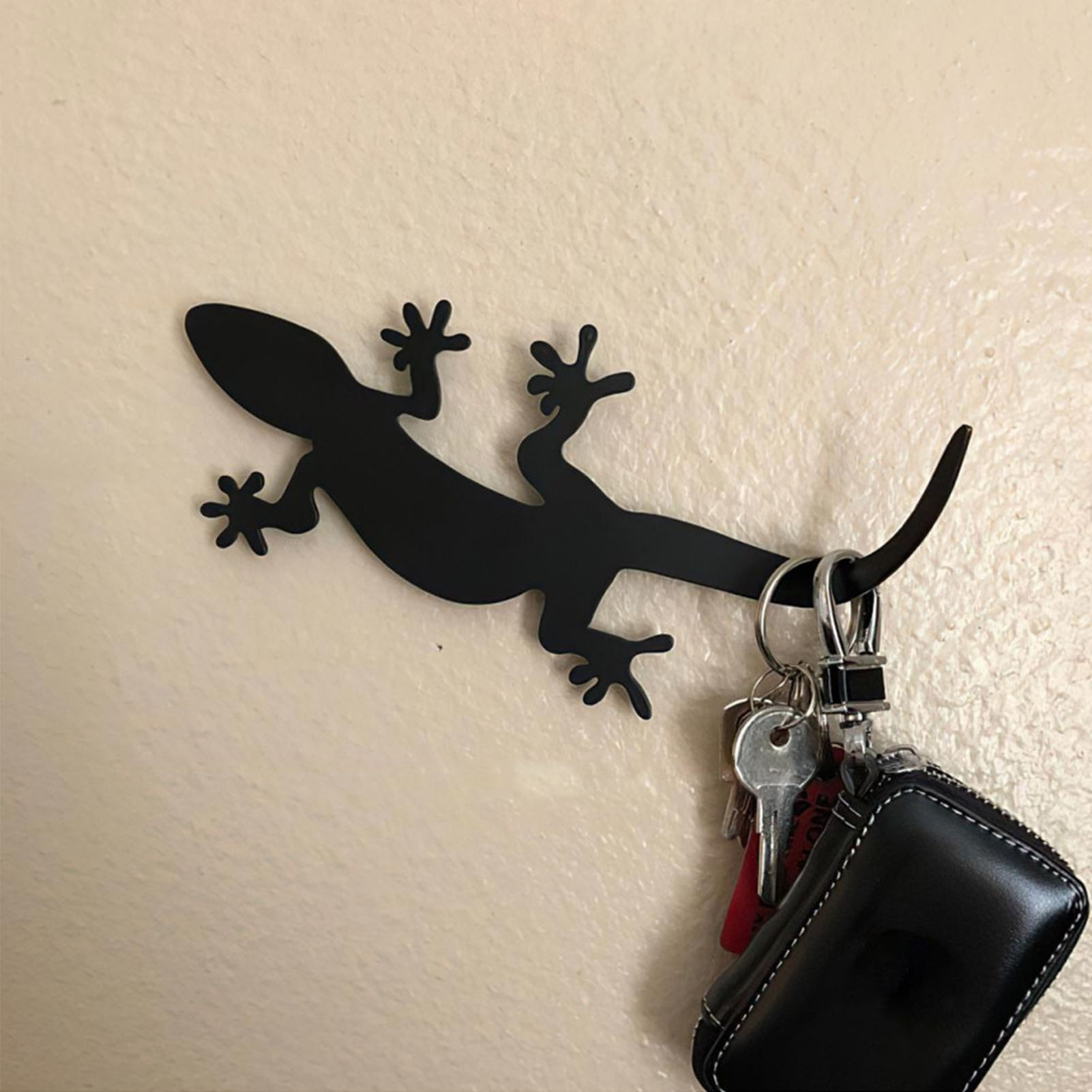 Kitchen Wall Door Metal Hook Key Hanger Cat Tail Monkey Shaped Decor Holder Clothes Storage Rack Seamless Hook Tool