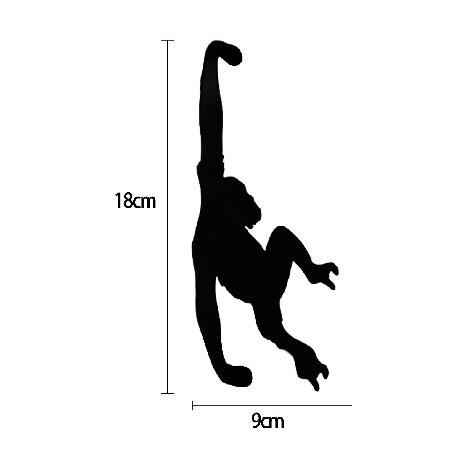 Kitchen Wall Door Metal Hook Key Hanger Cat Tail Monkey Shaped Decor Holder Clothes Storage Rack Seamless Hook Tool
