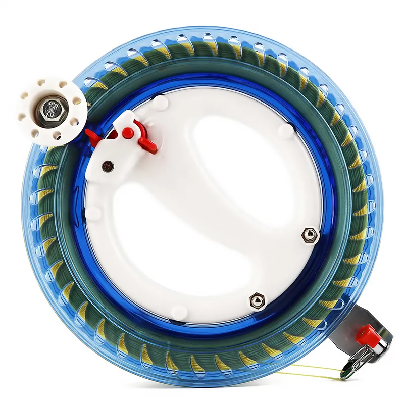 Kite Reel Winder Fire Wheel String Flying Handle Tool Twisted String Line Outdoor Round Blue Grip For Fying Kites 200M