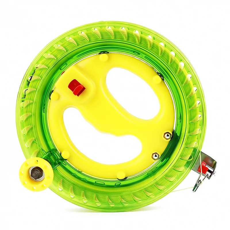 Kite Reel Winder Fire Wheel String Flying Handle Tool Twisted String Line Outdoor Round Blue Grip For Fying Kites 200M