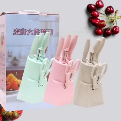 Knife Block Set in Pastel Color