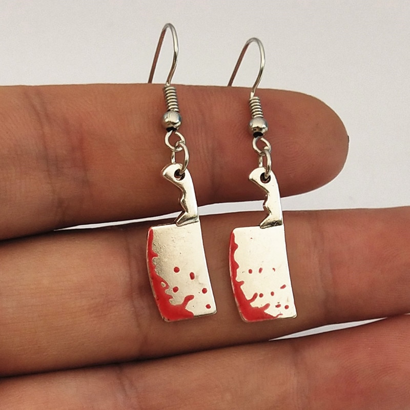 Knife Earrings Ladies Halloween Jewelry
