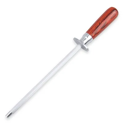 Knife Sharpener Rod Wooden Handle