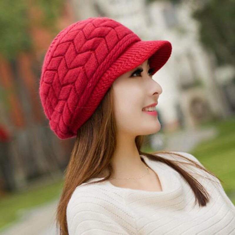 Knit Hat Ladies Beanie Cap