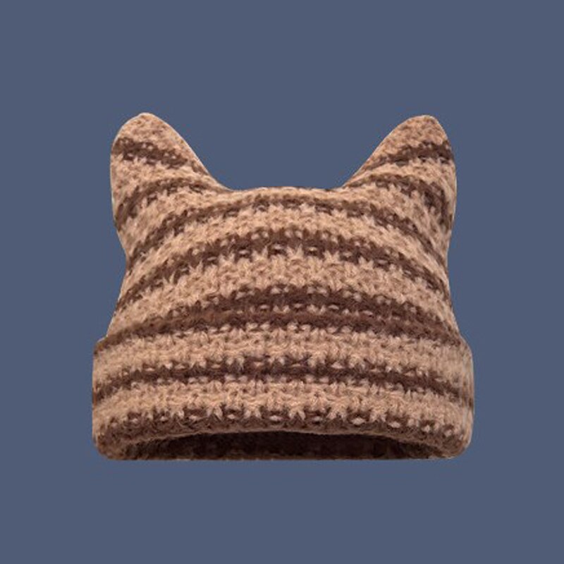 Knitted Acrylic Cat Beanie Hat