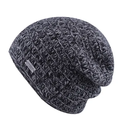 Knitted Beanie Hat Men's Winter Cap