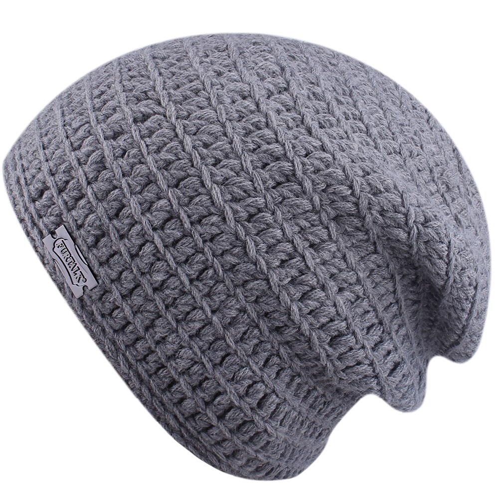 Knitted Beanie Hat Men's Winter Cap