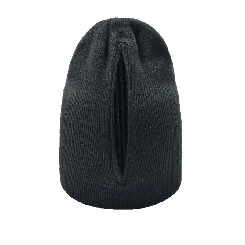 Knitted Cap Magnetic Cap Opening Ponytail Cap Wool Cap Pullover Cap Automatic Magnetic Cap hats for women