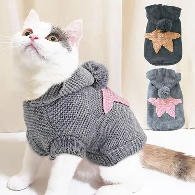 Knitted Cat Sweater Warmer