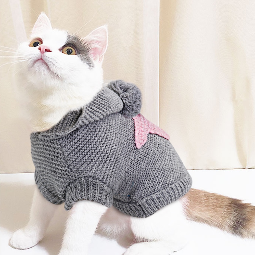 Knitted Cat Sweater Warmer