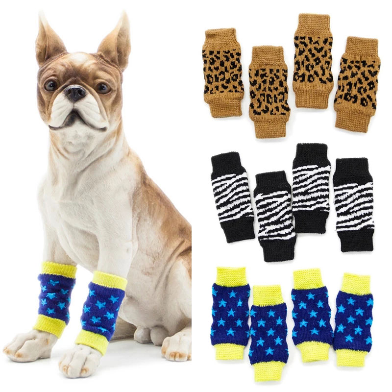 Knitted Cotton Dog Leg Warmers (4pcs) Knitted Cotton Dog Leg Warmers (4pcs)