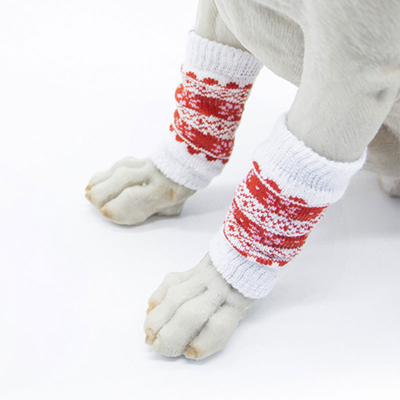 Knitted Cotton Dog Leg Warmers (4pcs)