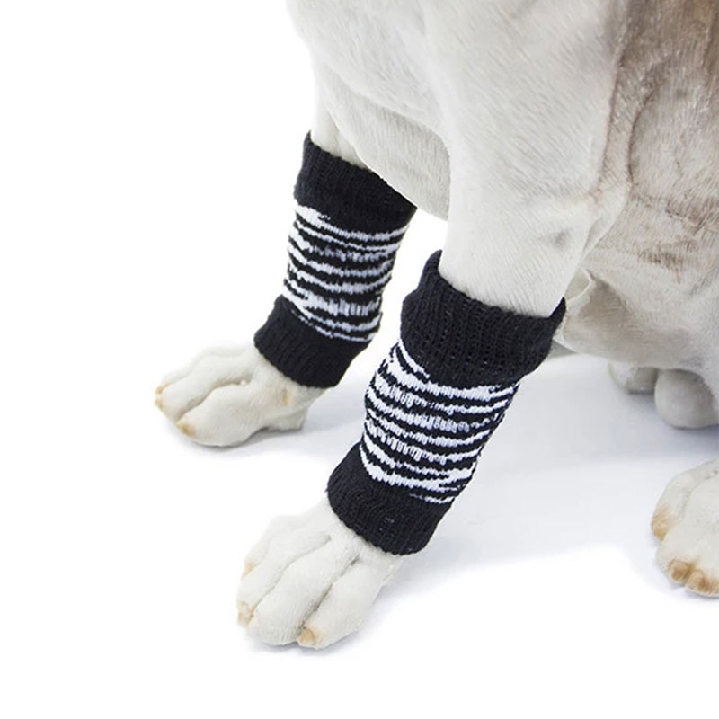 Knitted Cotton Dog Leg Warmers (4pcs)