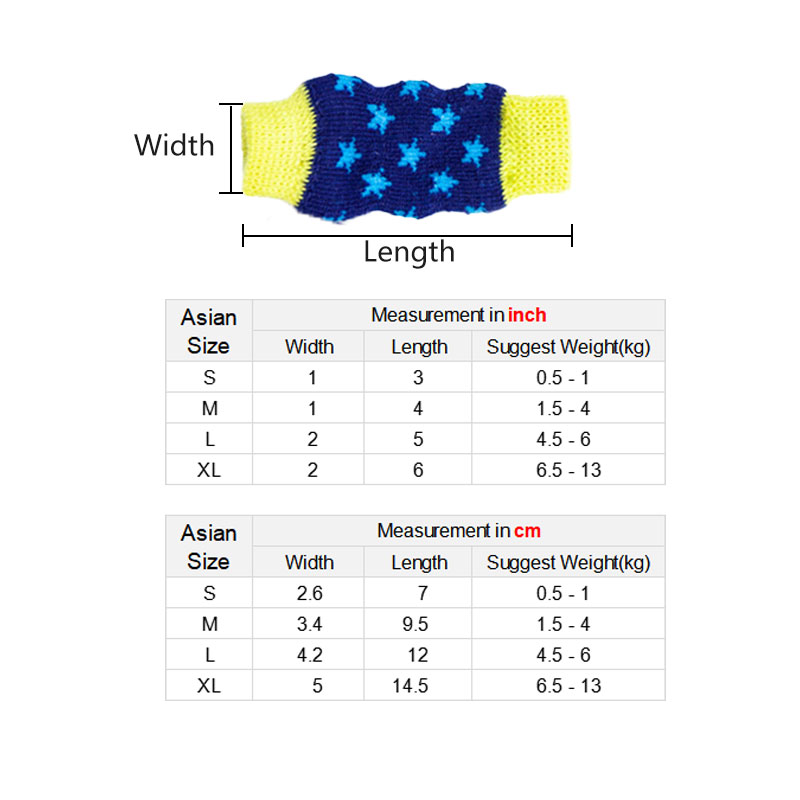 Knitted Cotton Dog Leg Warmers (4pcs)