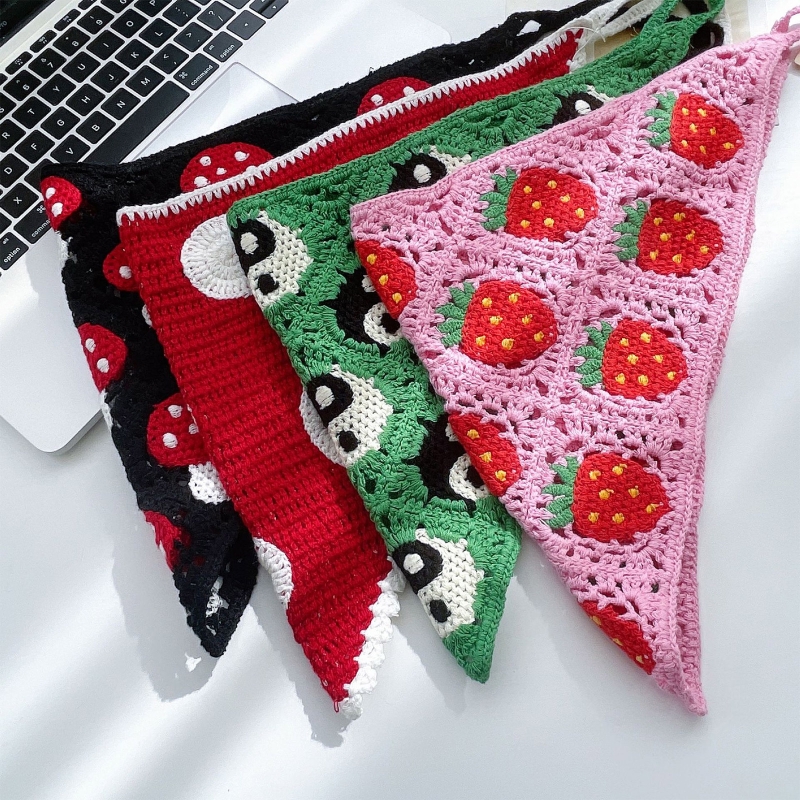 Knitted Fashionable Crochet Bandana Knitted Fashionable Crochet Bandana