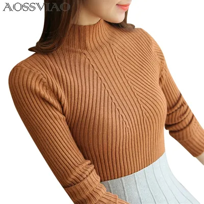 Knitted Pullover Turtleneck Sweater Knitted Pullover Turtleneck Sweater