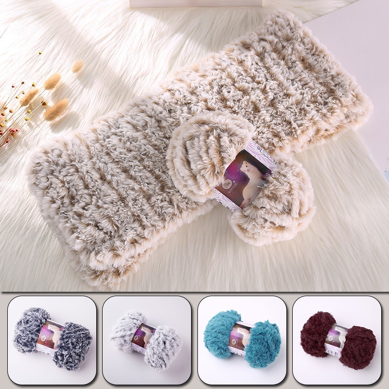 Knitting 50g Fluffy Faux Fur Yarn