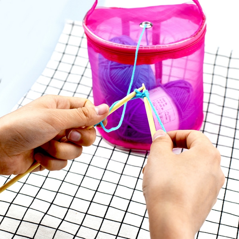 Knitting Bag Round Storage Basket Knitting Bag Round Storage Basket