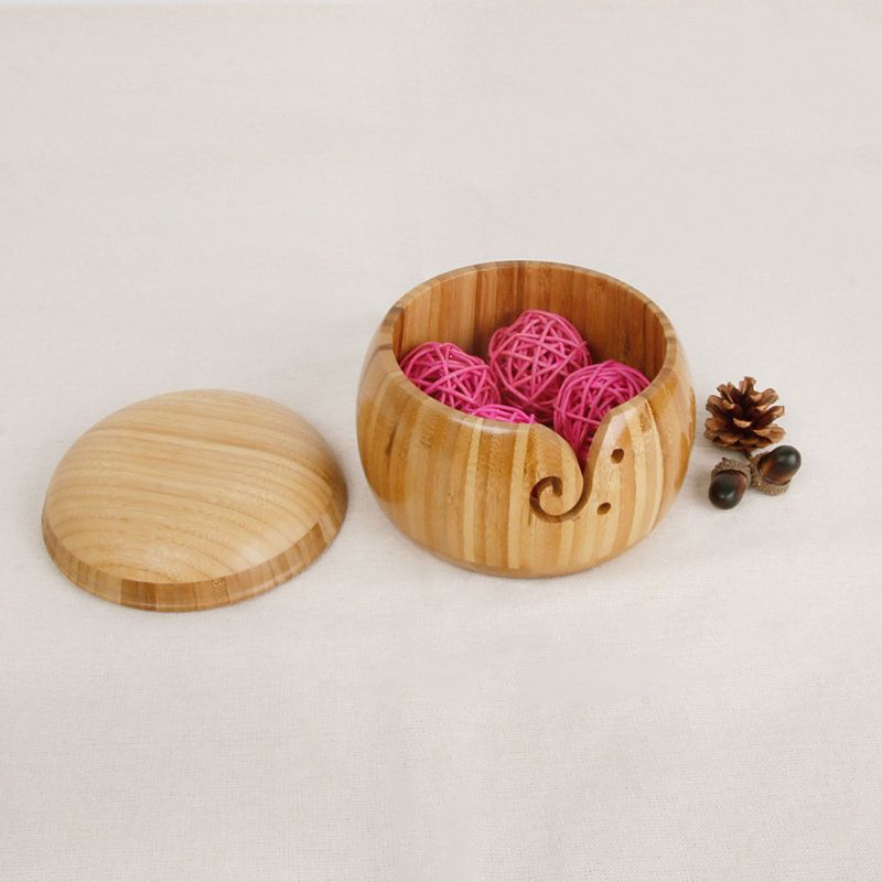 Knitting Bowl Wooden Yarn Holder Knitting Bowl Wooden Yarn Holder