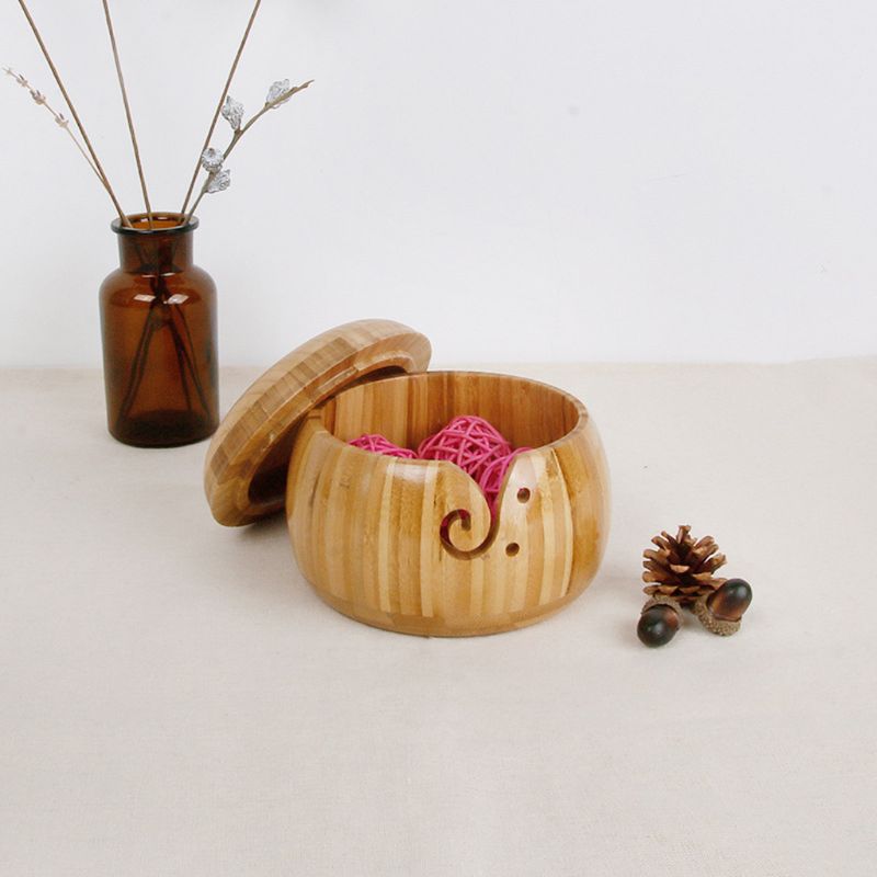 Knitting Bowl Wooden Yarn Holder Knitting Bowl Wooden Yarn Holder