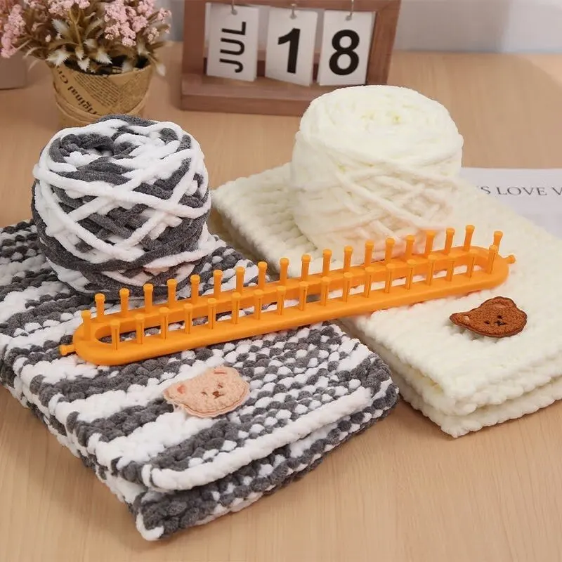 Knitting Loom DIY Craft Weaving Loom Plastic Pompom Sock Hat Shawl Stitching Tool Scarves Maker Crochet Long Handle Knitting Loom DIY Craft Weaving Loom Plastic Pompom Sock Hat Shawl Stitching Tool Scarves Maker Crochet Long Handle