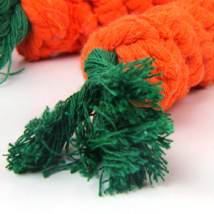 Knotted Carrot Dog Toy Accessory