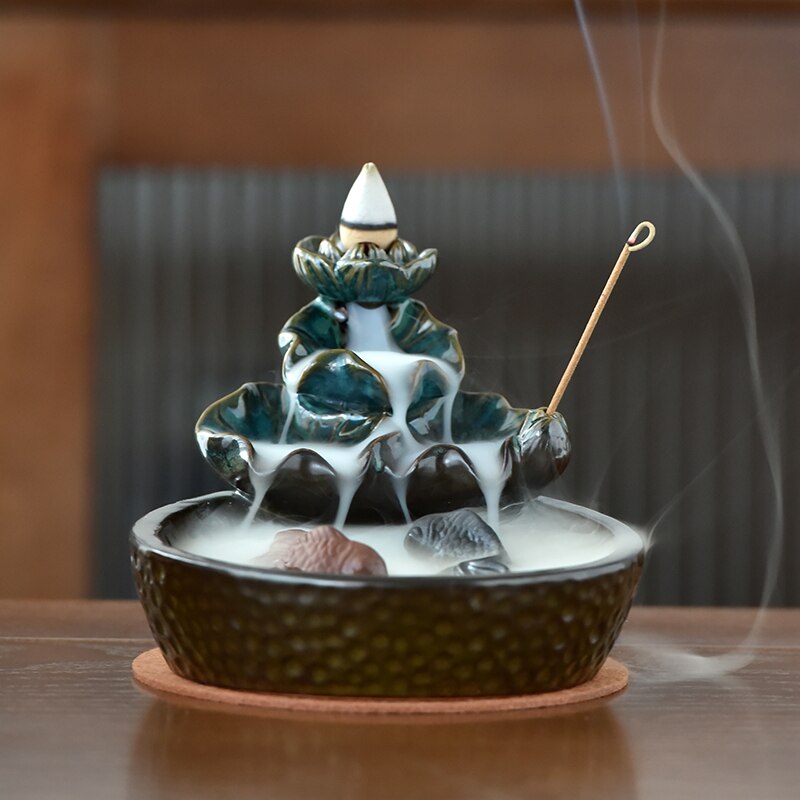 Koi Pond Waterfall Incense Burner Koi Pond Waterfall Incense Burner