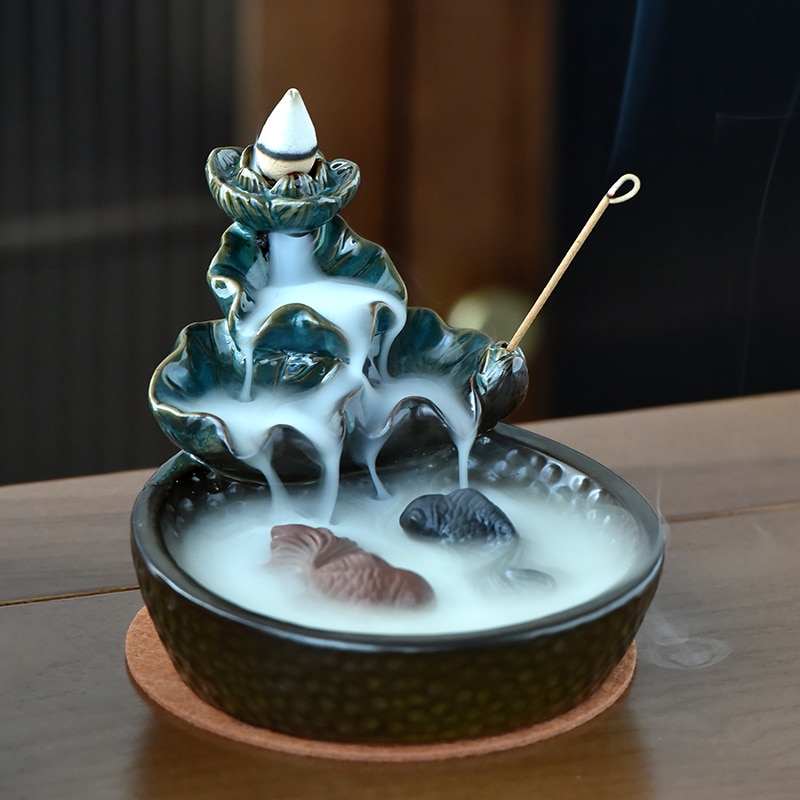 Koi Pond Waterfall Incense Burner Koi Pond Waterfall Incense Burner